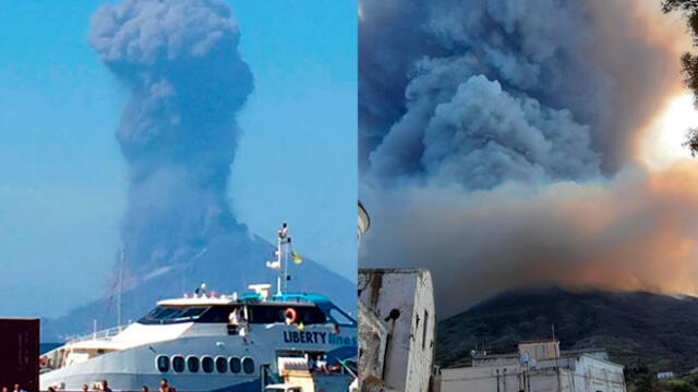 Volcán Stromboli de Italia. Foto: EFE.