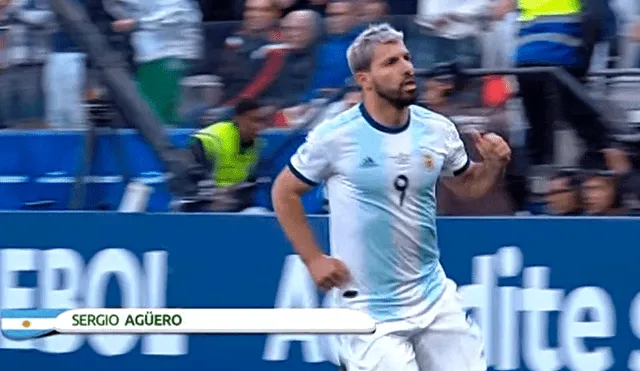 Sergio Agüero aprovechó un gran pase de Messi para anotar el 1-0 en el Argentina vs. Chile. | Foto: Globo