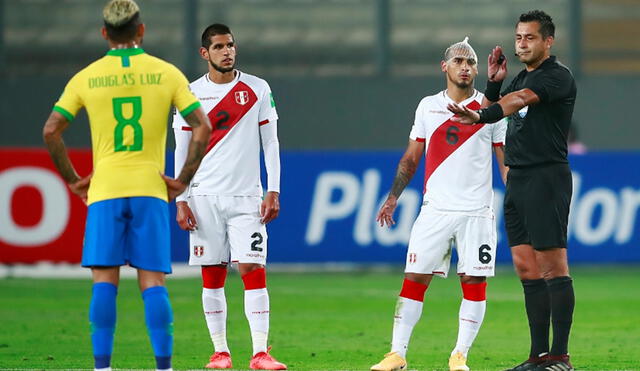 Julio Bascuñán dirigió el Perú vs. Brasil por Eliminatorias Qatar 2020. Foto: EFE