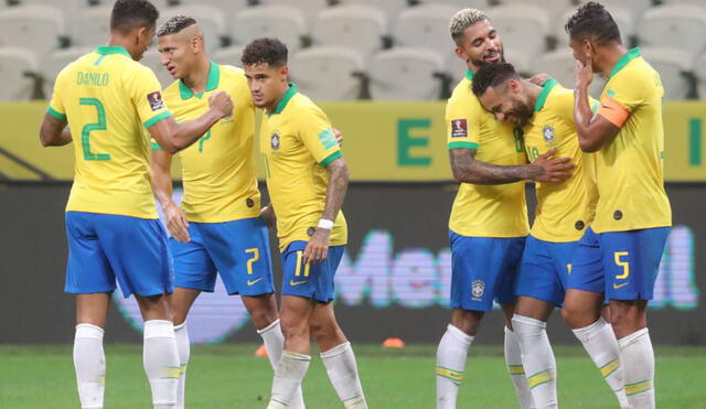 Brasil es líder de las Eliminatorias Qatar 2022. Tiene cero derrotas. Foto: EFE