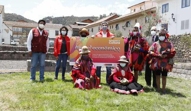 En Cusco son 572 beneficiarios de las líneas de apoyo. Foto: Ministerio de Cultura.