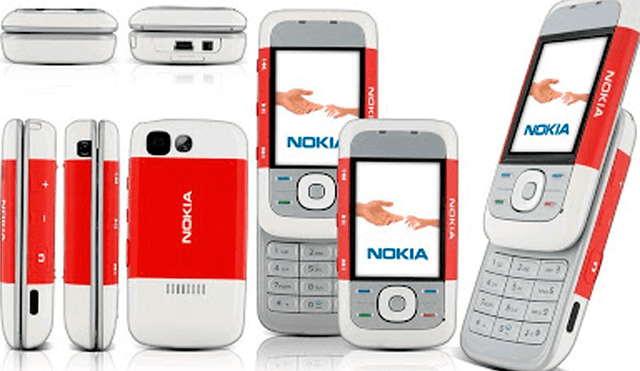 Nokia 5200, conocido en Perú como el "Peruanito" por sus colores rojo y blanco. Foto: Nokia.