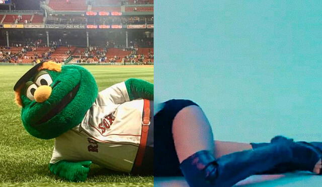 BLACKPINK: meme ‘Did It Work’ con Lisa y Wally, mascota de Boston Red Sox.  Captura Twitter.