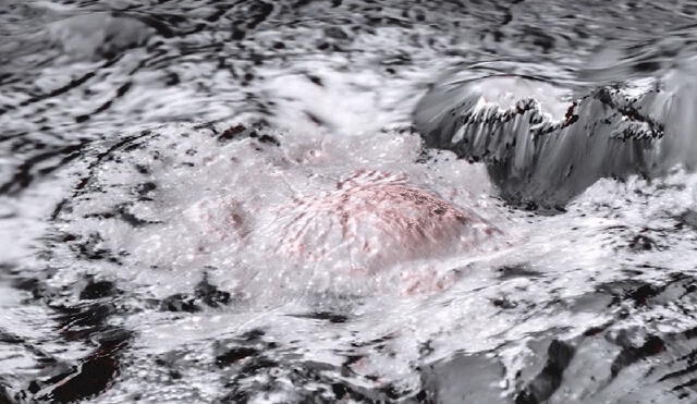La NASA recreó una vista de Ceres tras este descubrimiento. Foto: JPL-Caltech