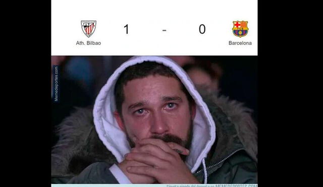 La derrota de Barcelona ante Bilbao generó hilarantes memes. Foto: Redes Sociales