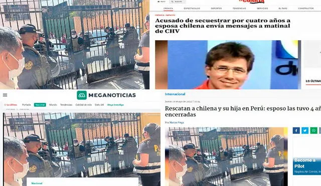 Portadas de medios chilenos sobre el caso de Viera Rivera Salazar que permaneció secuestrada por casi 4 años en Chiclayo, Perú.