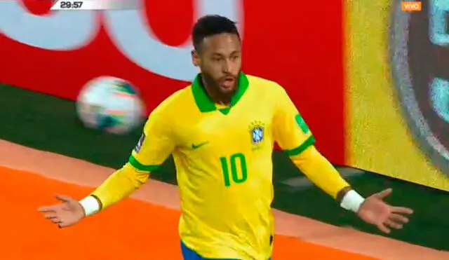 Neymar decretó el empate en el Perú vs. Brasil desde el punto penal. Foto: Captura de Movistar Deportes