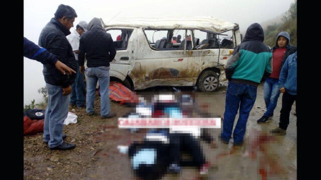 Cajamarca: 8 muertos y 7 heridos en accidente de tránsito en Cajabamba