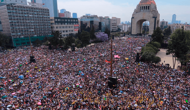 La Secretaría de Seguridad Ciudadana de CDMx informó que 80 mil mujeres participaron de la marcha del 8 de marzo. (Foto: Twitter)