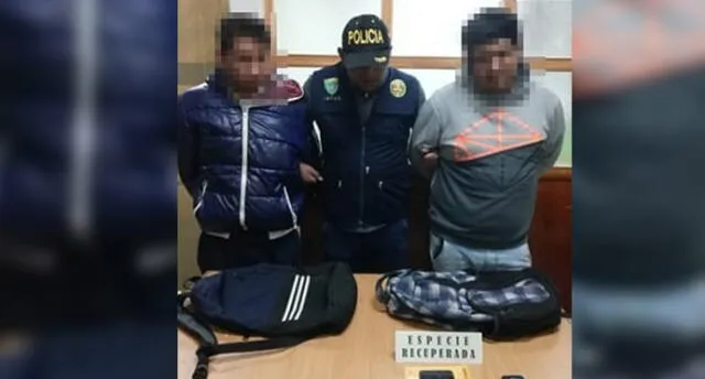 Capturan a dos delincuentes luego de robar celular a menor de edad en Cusco.