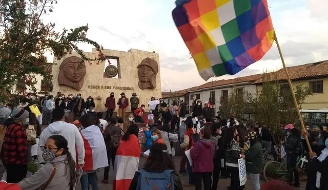 Cusco se manifiesta contra Congreso de la República. Foto: Twitter @margarita_roro