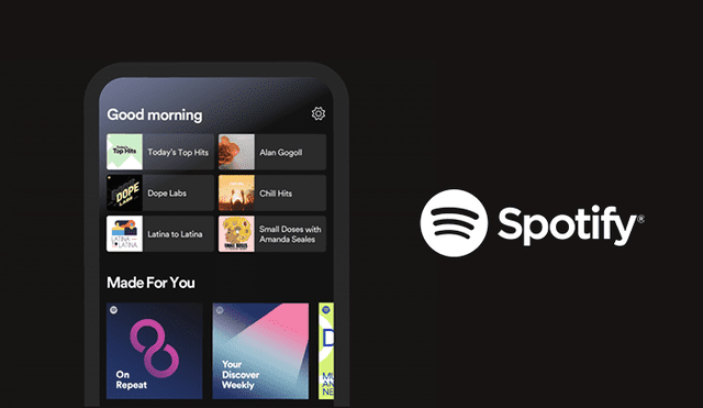 Spotify luce nuevo diseño en su pantalla de inicio para smartphones y tabletas.