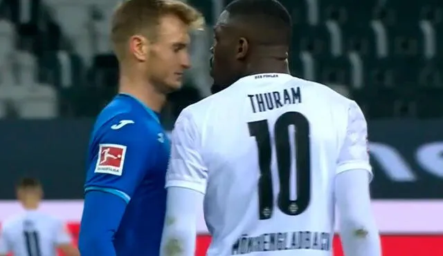 Marcus Thuram juega en el Borussia Monchengladbach de la Bundesliga. Captura: ESPN