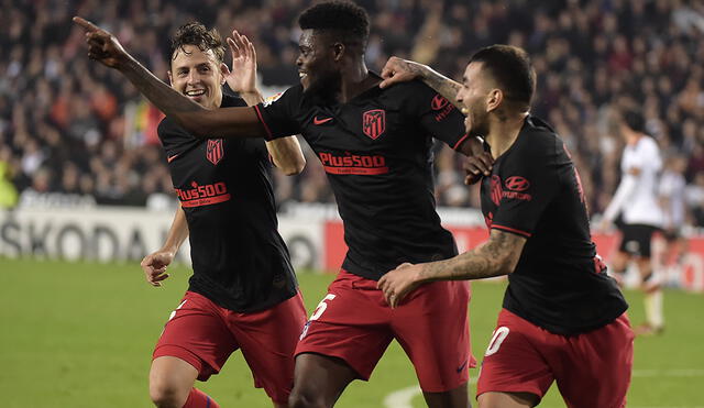 Atlético de Madrid vs. Valencia por la fech 24 de la Liga Santander. Foto: AFP