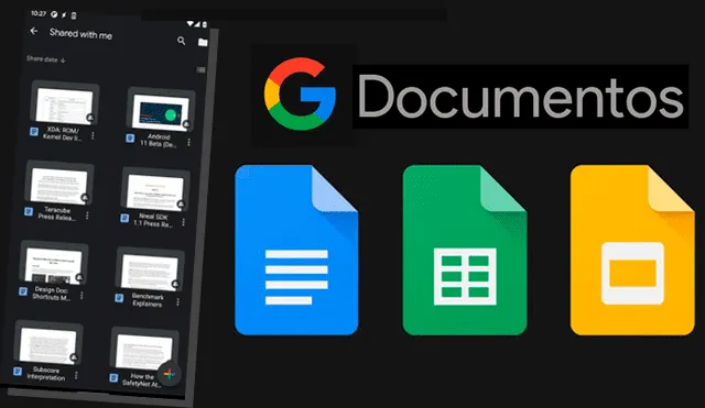 Ahora puedes editar tus documentos de Word, Excel y PowerPoint con modo oscuro si los transfieres a Google Docs. Imagen: XDA Developers/composición.