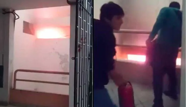Incendio en Mesa Redonda: Desde adentro, así intentan controlar fuego en galería 'La Cochera' [VIDEO]