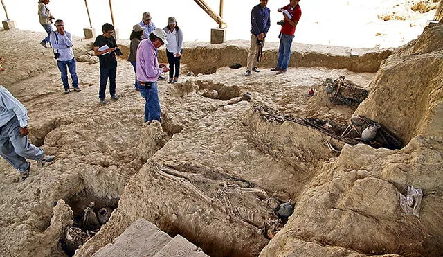 Descubren diez tumbas en Huaca Las Abejas en complejo de Túcume