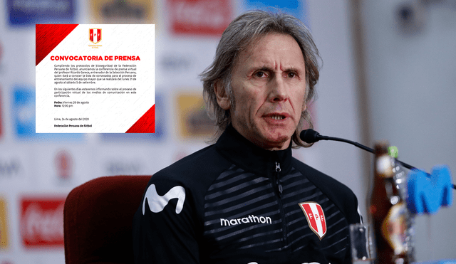 Ricardo Gareca revelará la lista de convocados para los entrenamientos de la selección peruana.