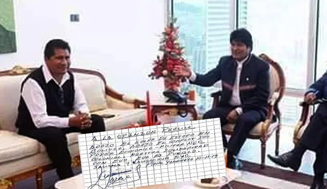 Evo Morales, entonces presidente de Bolivia, y Walter Aduviri, mientras fue gobernador regional de Puno, tuvieron la oportunidad de conversar en persona.