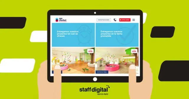 Staff Digital presenta el rediseño web de San Charbel Edificaciones