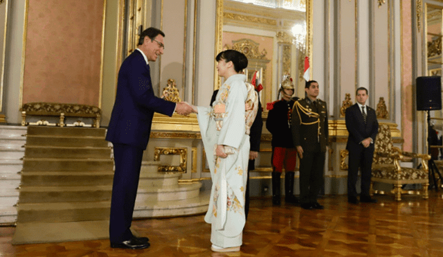 La princesa Mako se reunió con el presidente Vizcarra. Foto: Andina