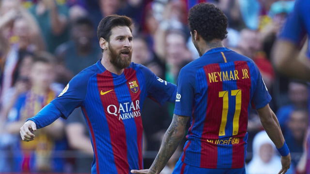 Neymar y Messi ganaron juntos la Champions League 2014-2015. Foto: EFE