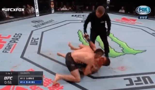 UFC Argentina: Lamas deja ensangrentado a Elkins y gana por KO técnico [VIDEO]