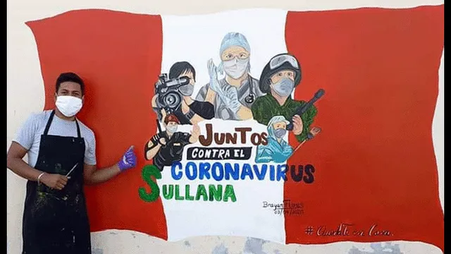 Sullanero rinde homenaje a personas que luchan contra el coronavirus.
