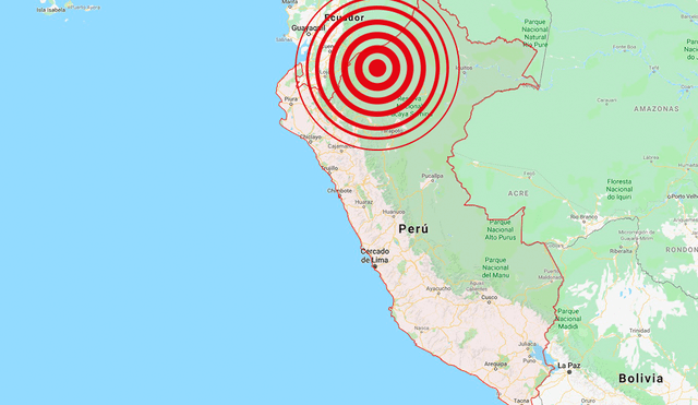 Sismo de magnitud 4.5 remeció Amazonas esta madrugada