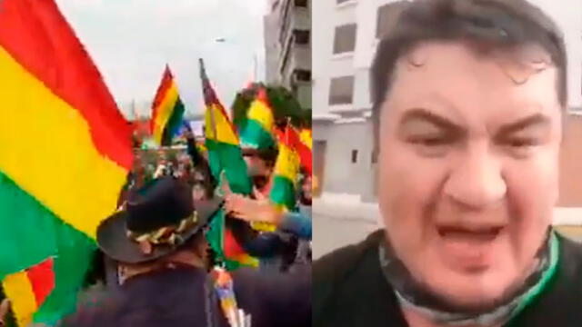 Manifestantes en Bolivia