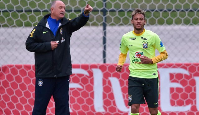 Neymar recibe consejo de Luiz Felipe Scolari para que deje el PSG. Foto: Difusión