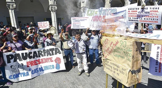 Protestas del sur en contra de Vizcarra podrían agravarse 