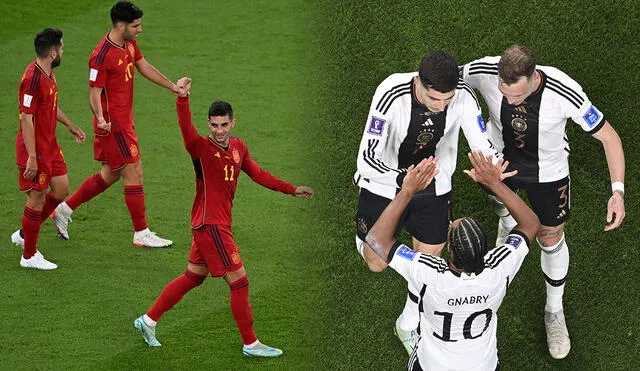 España vs. Alemania: ambas escuadras chocan por el grupo E del Mundial Qatar 2022. Foto: composición LR/AFP