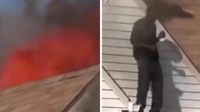 Facebook: se incendiaba su casa y él hizo lo más extraño del mundo