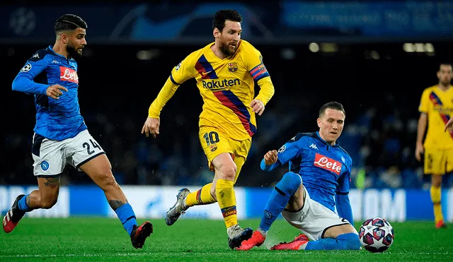 Napoli se niega a jugar ante Barcelona en España por la vuelta de los octavos de la Champions League. Foto: AFP