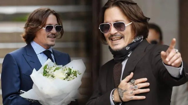 Paparazzis que cubrían el proceso legal de Johnny Depp contra su exeposa captaron imágenes del dulce encuentro. (Foto: Composición / AFP)