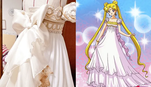 Twitter: Creó vestido de novia inspirado en Sailor Moon y resultado enamora
