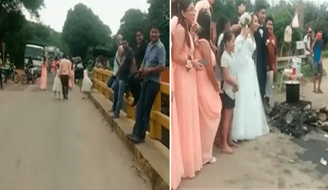 Los usuarios aplaudieron que ni la huelga impidió que llevaran a cabo su unión matrimonial. Foto: composición LR/captura de TikTok/@Reduno