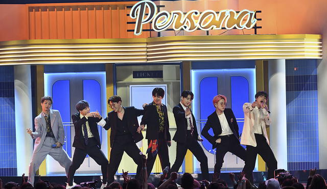 BTS presenta "Boy with luv" en los Billboard Music Awards 2019. Foto: AFP