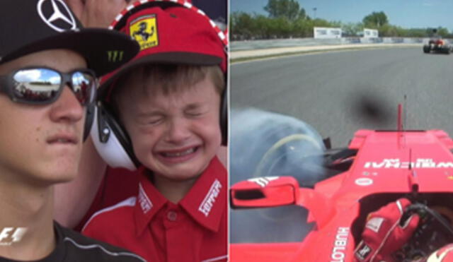 Twitter: Niño de 6 años fue el insólito protagonista del GP de España 