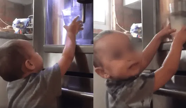 Facebook: bebé intentó servirse un vaso con agua y ocurre algo inesperado [VIDEO]