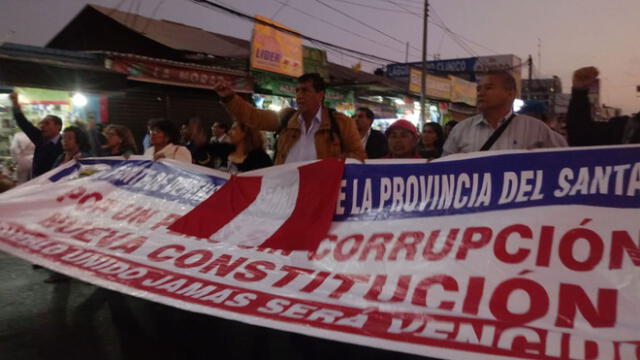 Chimbote: marchan para exigir el cierre del Congreso y cárcel para Keiko Fujimori