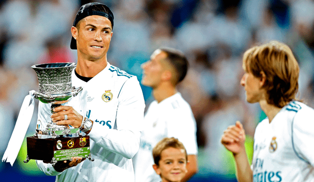 Supercopa de España: Cristiano Ronaldo se unió a los festejos del Real Madrid con su hijo [VIDEO]