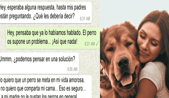 WhatsApp: mujer decide no casarse porque su pareja pidió que abandone a su perro [FOTOS]