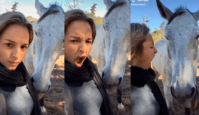Tiktok viral: intenta tomarse ‘selfie’ con caballo y este tiene efusiva reacción que arruina fotografía
