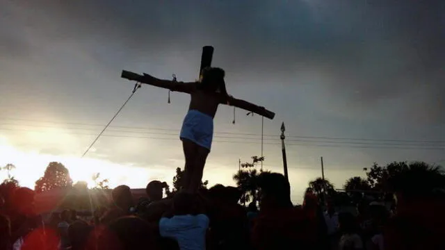 vía crucis de cristo en pasco