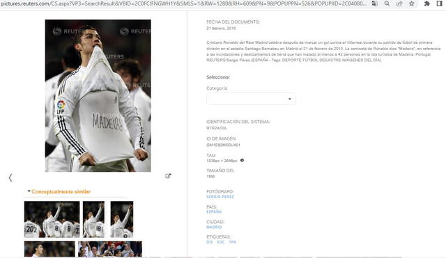 Imagen de Cristiano Ronaldo. Foto: captura en web de Reuters.