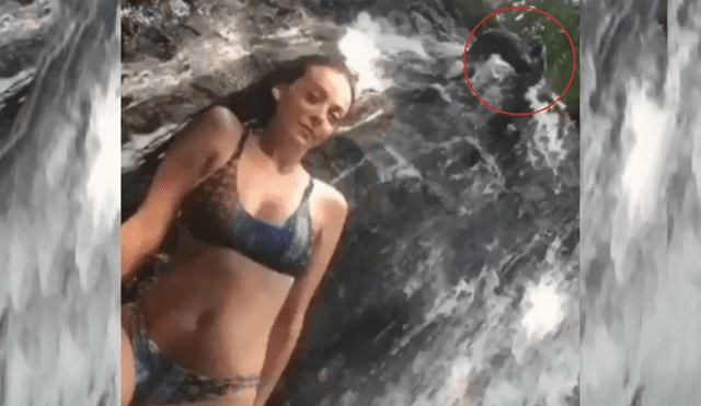 Facebook viral: hombre sufre accidente desde la cima de cascada por ver fotografías de modelo [VIDEO]