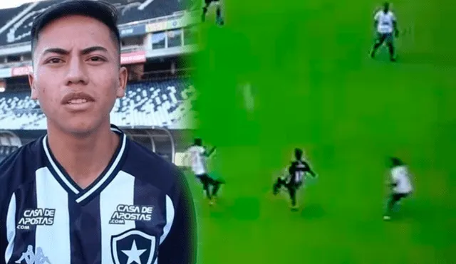 Peruano de 21 años brilló en triunfo de su equipo Botafogo por el torneo Carioca. (FOTO: Composición/Captura Goleada Info).
