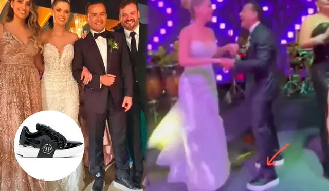 Richard Acuña: el precio de los zapatos que usó en su boda con Bruella Horna. Foto: composición LR/Instagram/Instarándula